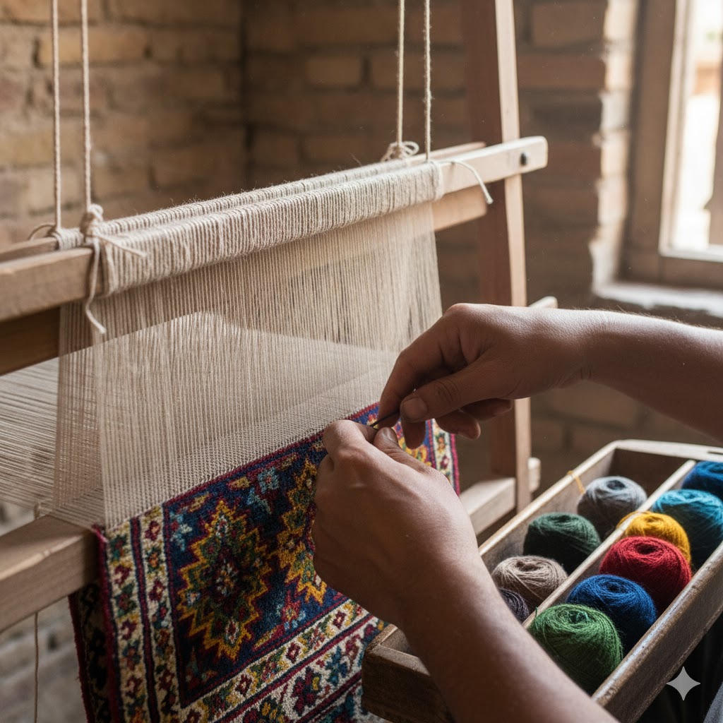 بافت گره‌ای (Knot Weave)